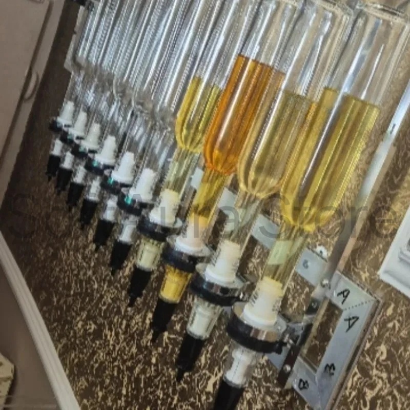Perfume Fragrance Bar - ชั้นวางกระจกใสสำหรับน้ำหอมแบบตรง 12 หัวจ่าย ขนาด 500 มล.
