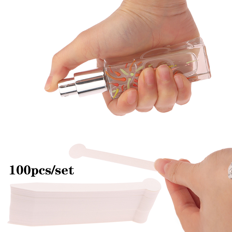 Perfume Fragrance Tester - 100 ชิ้นน้ําหอมแถบทดสอบน้ําหอมแถบทดสอบน้ํามันหอมระเหยเครื่องทดสอบกลิ่นน้ํามันหอมระเหยกระดาษทดสอบน้ําหอมชุด
